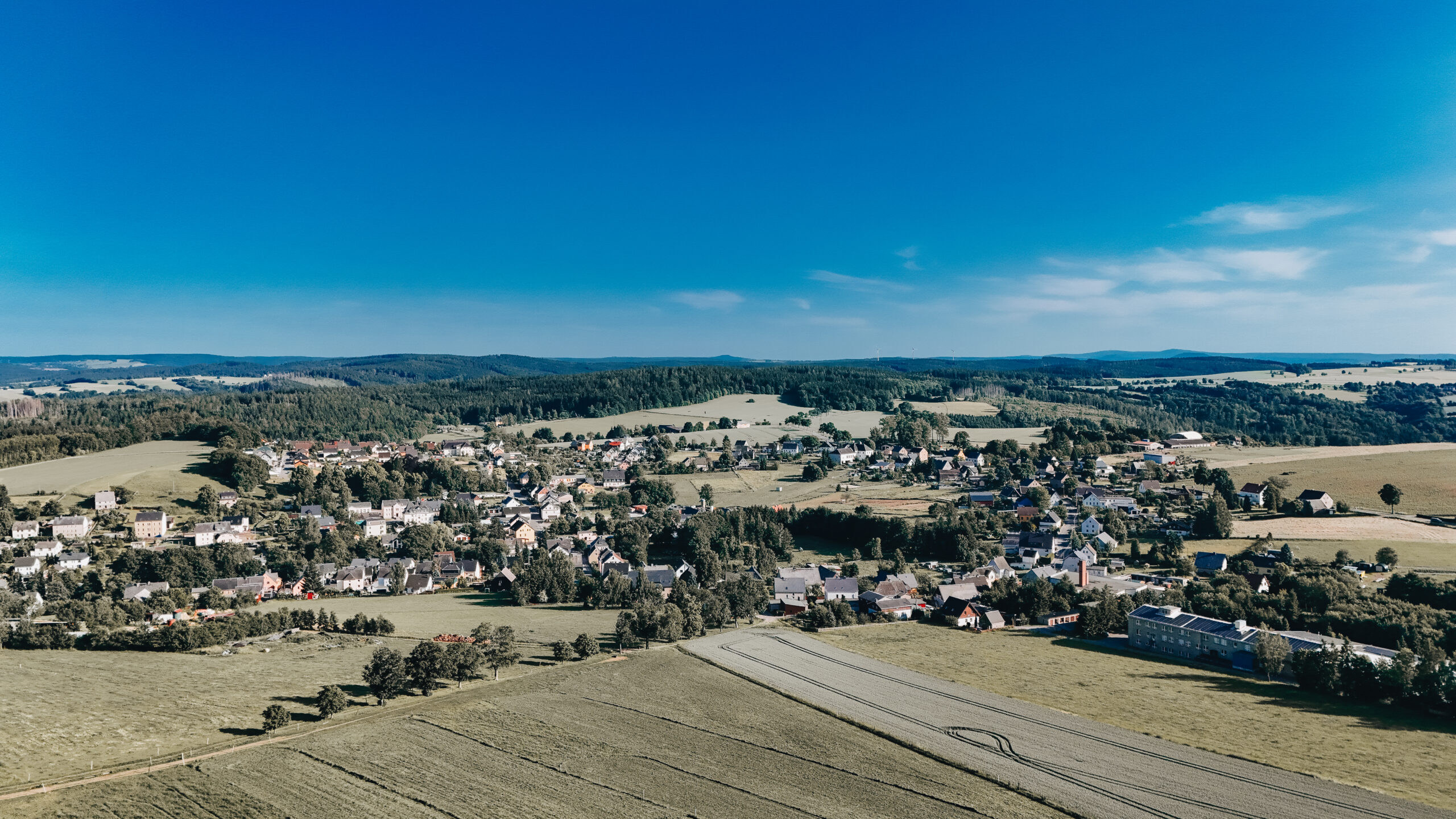 Luftbild von Börnichen/Erzgeb. im Sommer